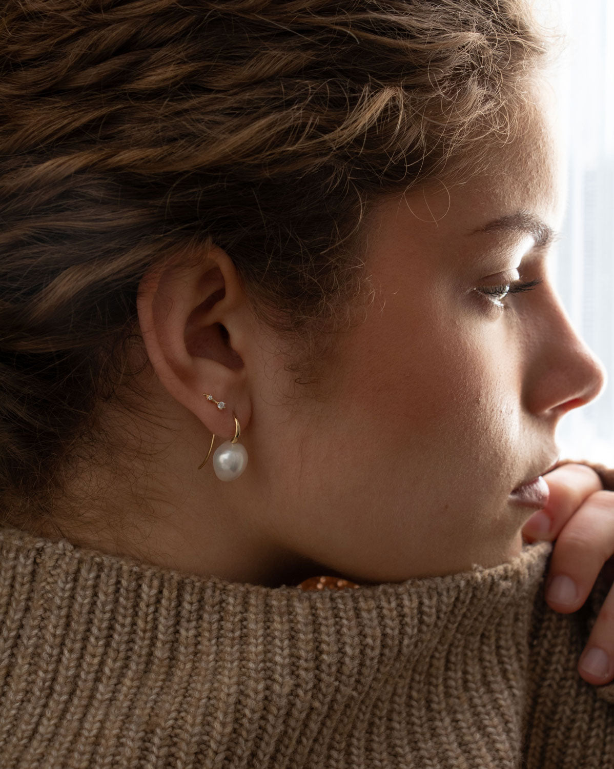 (Pair) Baroque Pearl Drop Earrings