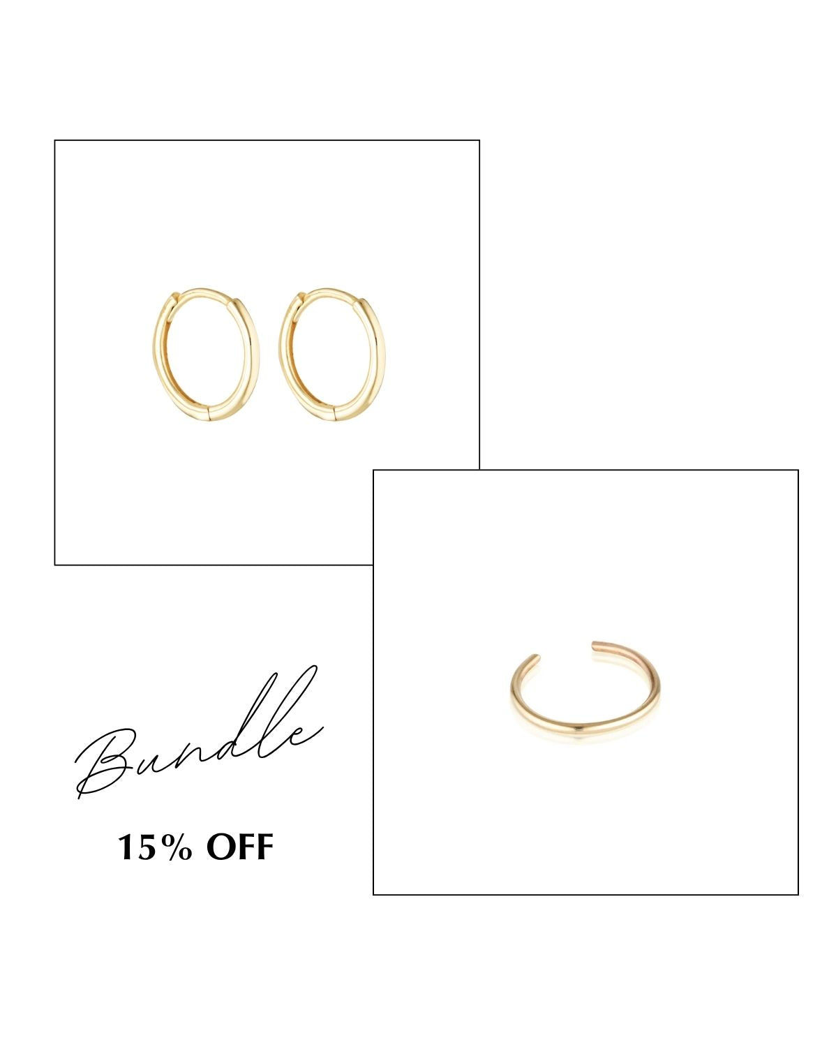 Birkin Huggies & Fine Ear Cuff Set