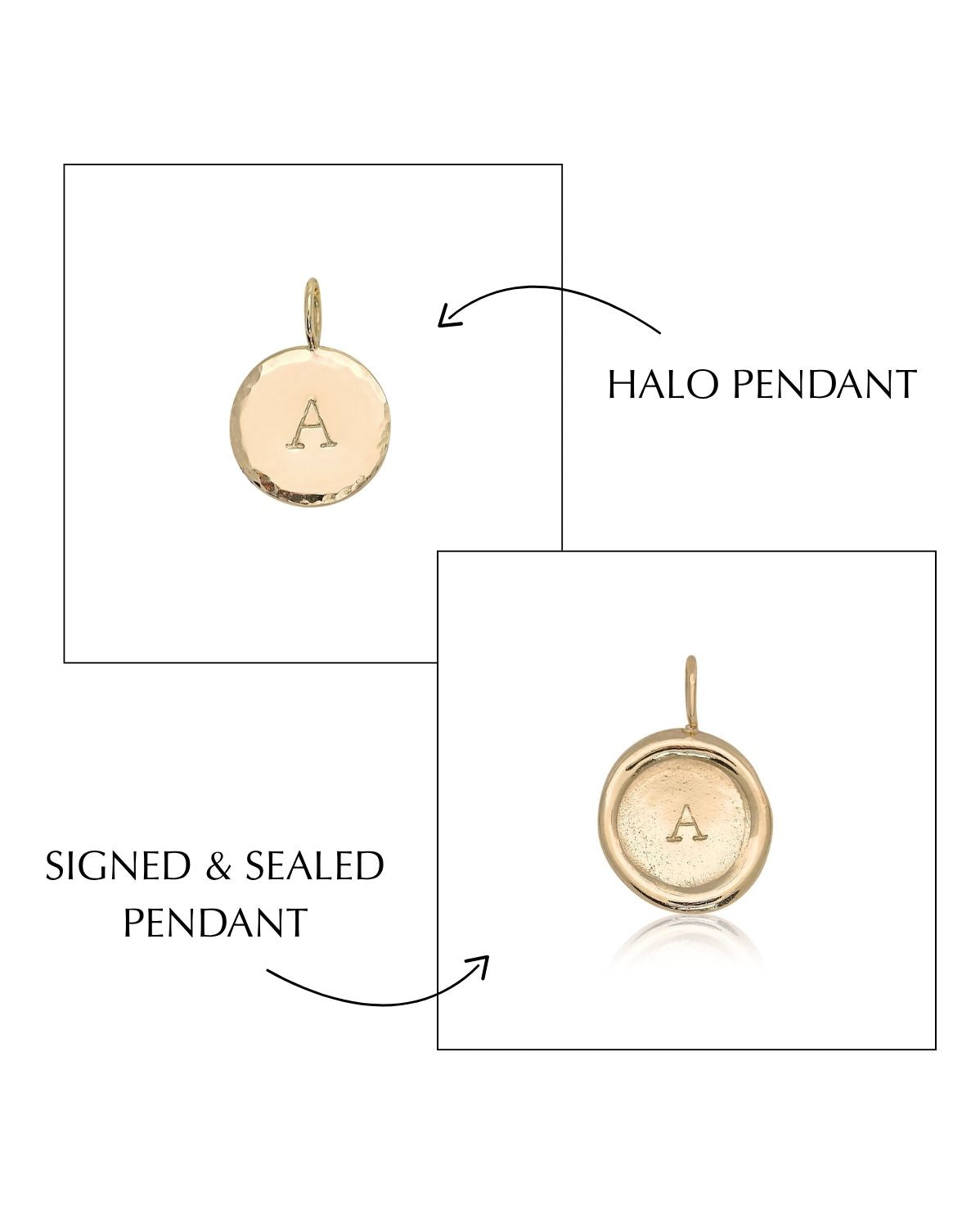 Seal &amp; Halo Pendants Set