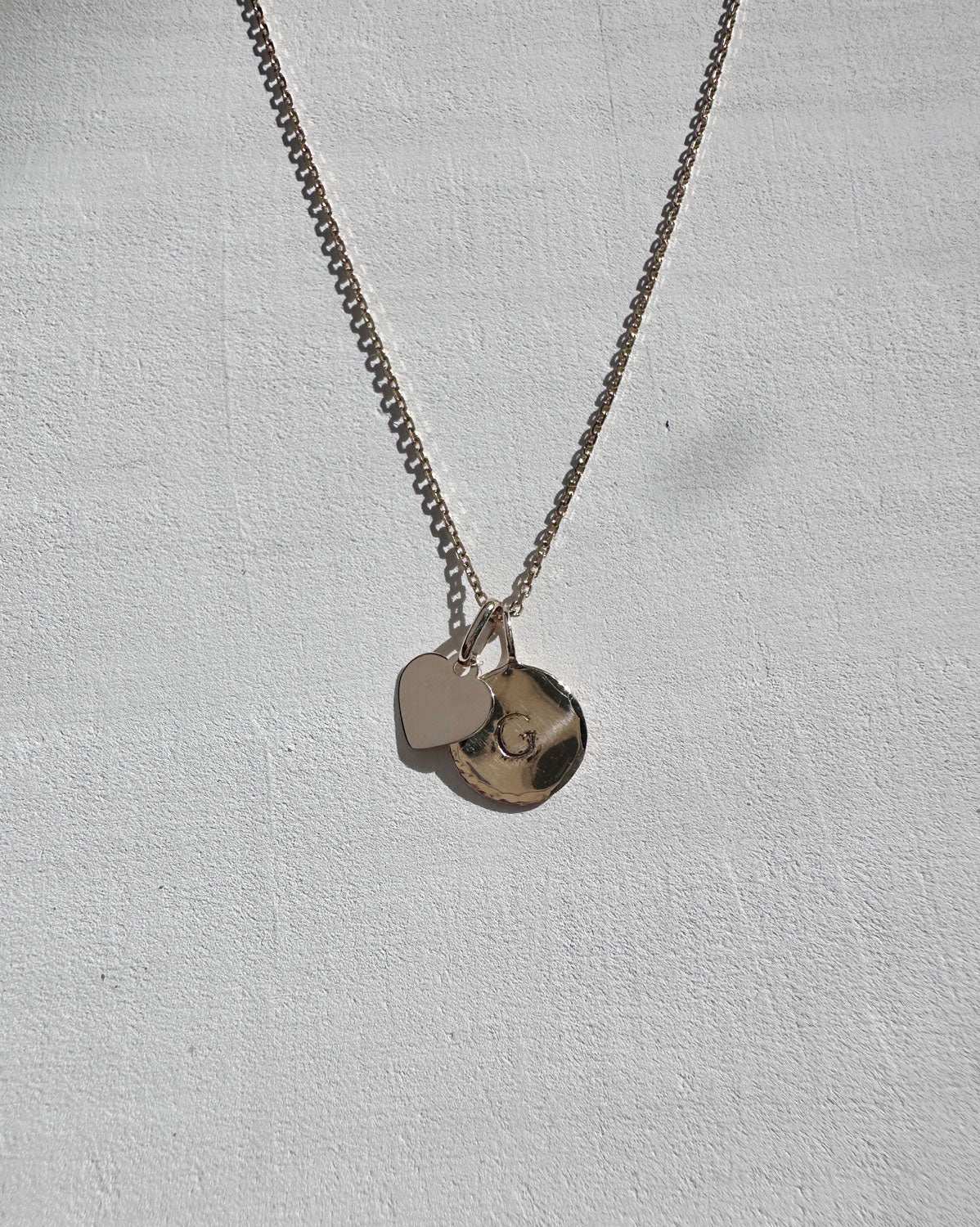 Mini Heart Tag &amp; Halo Pendants Set