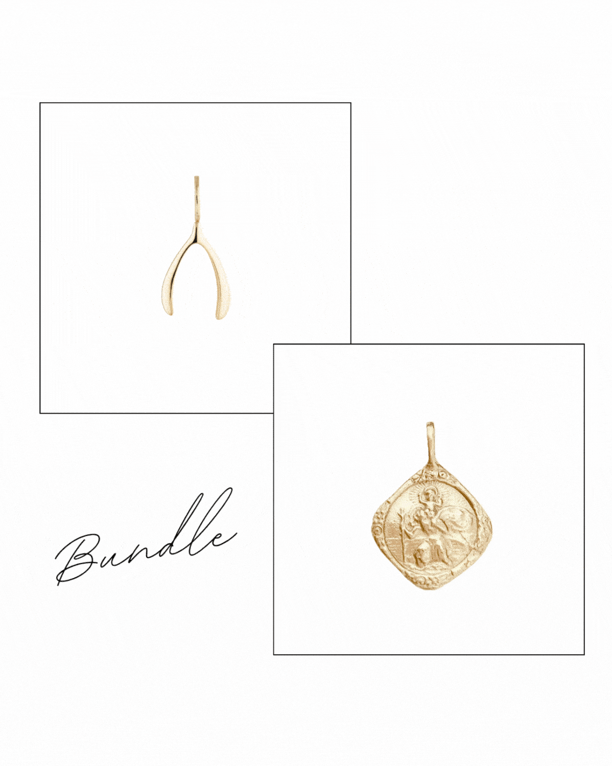 Traveller&#39;s Amulet &amp; Wishbone Pendants Set